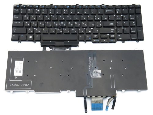 Клавіатура Dell Latitude E5550/E5570/E5580/E5590/E5591 0T9RCN Precision 7510/7710 чорна з підсвіткою та поінтстиком RU Original