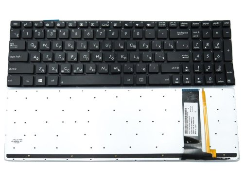 Клавіатура для ASUS G550/G550JK/G550JX/Q550/N550/N56/N56DP/N750, RU, чорна, підсвітка Original