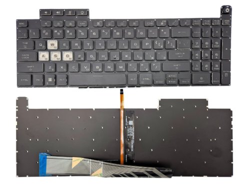 Клавіатура для ASUS FX507, FX517, FX507Z, FA507, FA507R, FA507RC, FX507ZM, FA507RE, FX507R, GA507, FX707, FX707Z, FA707, RU Black, RGB