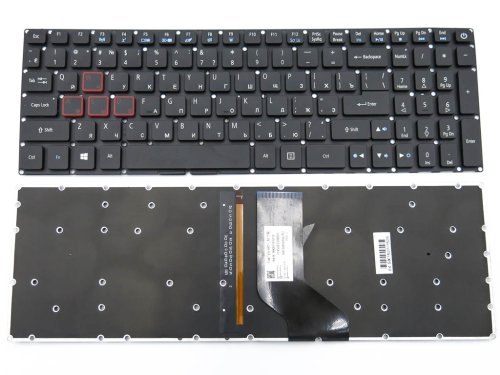 Клавіатура для Acer Aspire VX5-591G/VX5-793/VN7-593/VN7-593G/VN7-793G, Predator Helios G3-571/G3-572/PH315-51, RU Black з підсвіткою Original