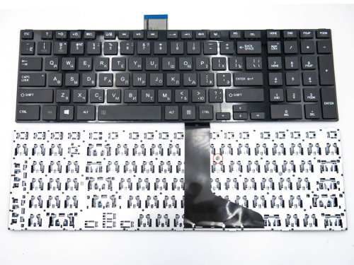 Клавіатура з рамкою для Toshiba Satellite L850/L850D/L855/L870/L875 C850/C855/C870/C875, RU чорна Original
