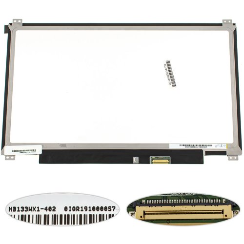 Матриця HB133WX1-402 13.3" 1366×768 eDP 30pin LED Slim матова, роз’єм справа знизу (renew)