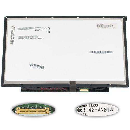 Матриця 14.0" B140HAN01.8 IPS FHD 1920×1080 eDP 30pin Slim LED матова (розʼєм справа внизу)