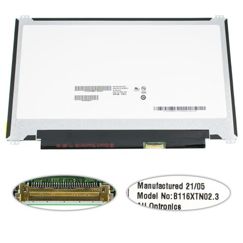 Матриця 11.6" B116XTN02.3 1366×768, eDP 30pin, LED Slim, глянець, роз’єм справа знизу (renew)