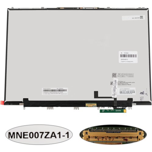 Матриця 14.0" MNE007ZA1-1 з передньою панеллю 2880×1800, eDP 40pin, 90Hz, 400 кд/м², глянець, Slim, роз'єм справа знизу