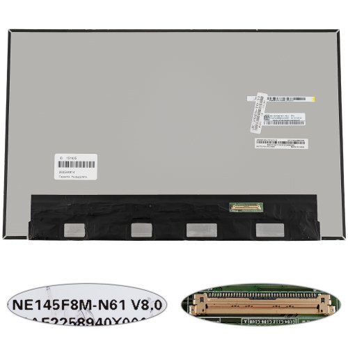 Матриця 14.5" NE145F8M-N61 IPS 3072×1920 eDP 40pin 120Hz матова Slim, роз'єм справа знизу