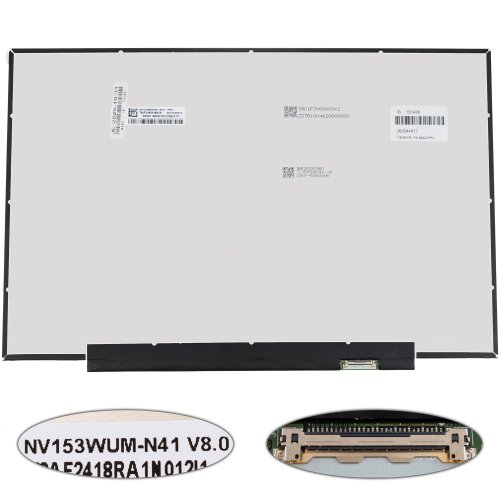 Матриця 15.3" NV153WUM-N41 IPS 1920×1200 eDP 30pin 100% sRGB Slim матова, розʼєм справа знизу