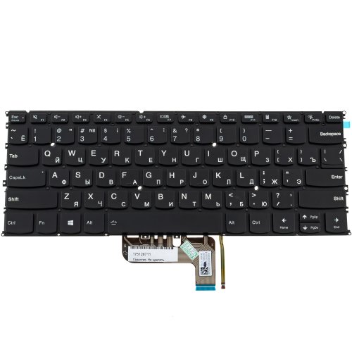 Клавіатура для ноутбука Lenovo Yoga 9-14ITL5, чорна, без рамки, з підсвіткою, RU-розкладка