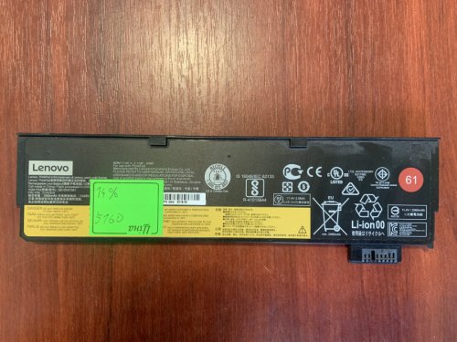 Акумулятор B5160 для Lenovo ThinkPad T470/T480/A475/A485/T570/T580/P51S/P52S SB10K97581 б/у 14% Original