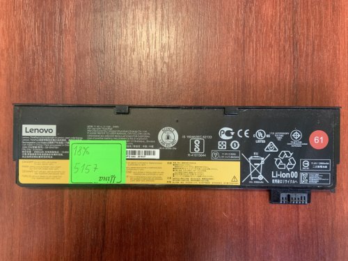 Акумулятор Lenovo SB10K97581 для ThinkPad T470/T480/T570/T580/A475/A485/P51S/P52S/TP25, б/у, знос 18% Original
