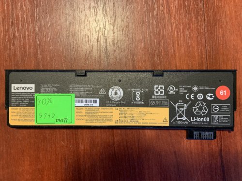Акумулятор B5142 LENOVO SB10K97580 для ThinkPad T470/T480/A475/A485/T570/T580/P51S/P52S/TP25 б/у, знос 40% Original