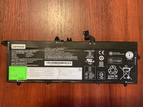 Акумулятор Lenovo L18M3PD1 (знос 1%) для ThinkPad T14s/T490s/T495s; сумісн. 02DL013/02DL014/02DL016/L18C3PD1/L18L3PD1/L18M3PD2/SB10K97651/652/654 Original
