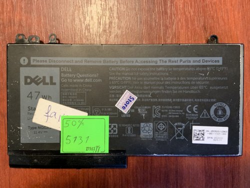 Акумулятор B5131 для Dell Latitude E5270/E5470/M3510/E5570/E5550, NGGX5, знос 50% Original