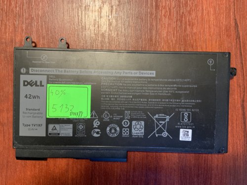Акумулятор Dell B5132 1V1XF (4GVMP), знос 40%: Latitude 5401/5501/5411/5410/5511, Precision 3540/3550, Inspiron 7590/7591/7791 2-in-1 Original