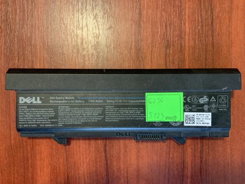 Посилена батарея Dell WU841 (знос 62%) для Latitude E5400 E5410 E5500 E5510 Original