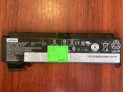 Акумулятор B5100 для Lenovo ThinkPad T460s/T470s (L16M3P73), знос 23%, 00HW022/00HW023/00HW026 Original
