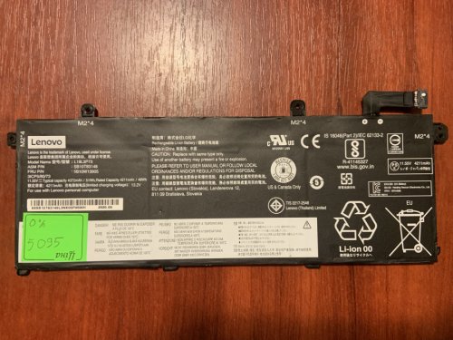 Акумулятор для Lenovo ThinkPad T490/T495/P43S/P14s 1st/T14 1st (L18L3P73) 0% знос Original