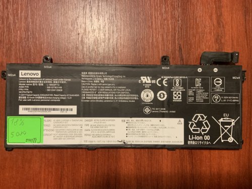 Акумулятор B5089 для Lenovo ThinkPad T490/T495/P43S/P14s Gen1/T14 Gen1 L18M3P73 (знос 18%) Original