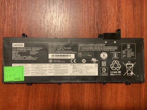 Акумулятор B5085 LENOVO L17M3P72 (знос 20%) для ThinkPad T480S 20L7001XUS/20L7002AUS/20L7001WUS/20L7002CUS Original