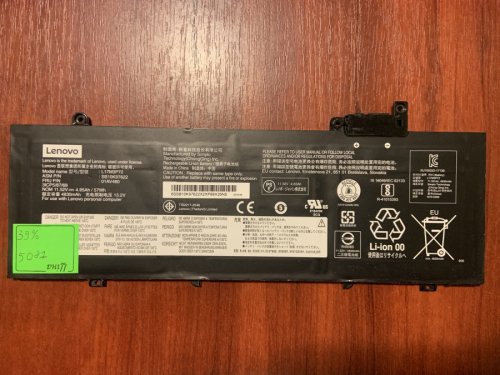 Акумулятор B5087 для Lenovo ThinkPad T480S (20L7001XUS/20L7002AUS/20L7001WUS/20L7002CUS), L17M3P72, знос 39% Original