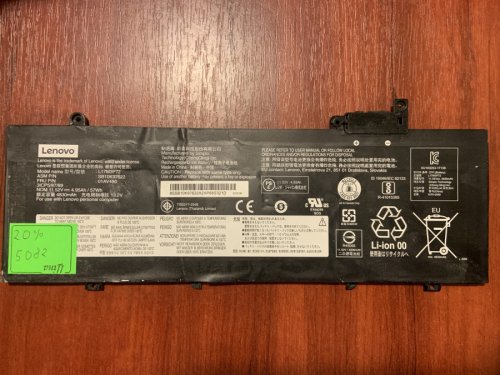 Акумулятор B5082 для Lenovo ThinkPad T480S (20%) L17M3P72/L17M3P71, 01AV480/479 Original