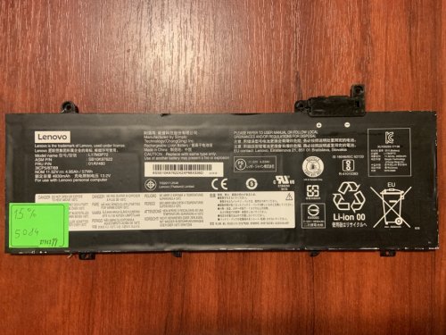 Акумулятор B5084 для Lenovo ThinkPad T480S (L17M3P72/L17M3P71/01AV479/01AV478/01AV480) знос 15% Original