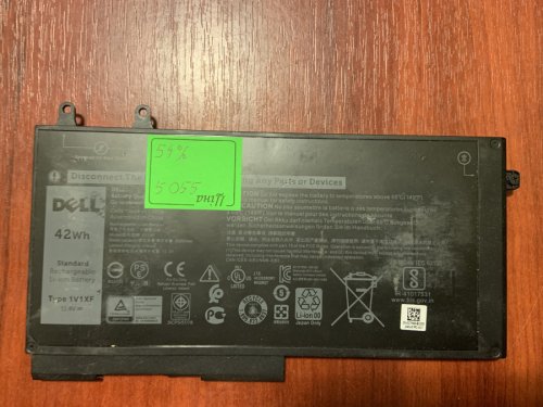 Акумулятор Dell B5055 1V1XF/4GVMP знос 54% для Latitude 5401/5501/5411/5410/5511/3540, Precision 3540/3550, Inspiron 7590/7591/7791 2-in-1 Original