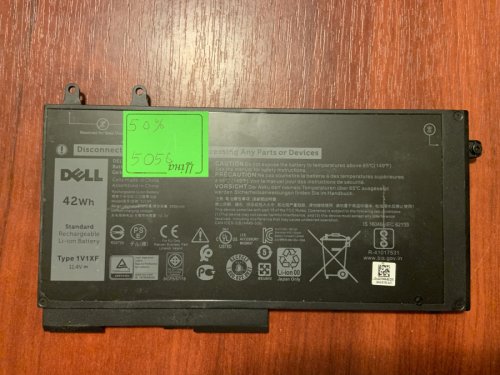 Акумулятор Dell 4GVMP/1V1XF (B5056) знос 50% для Latitude 5401/5501/5411/5410/5511/3540, Precision 3540/3550, Inspiron 7590/7591/7791 2-in-1 Original
