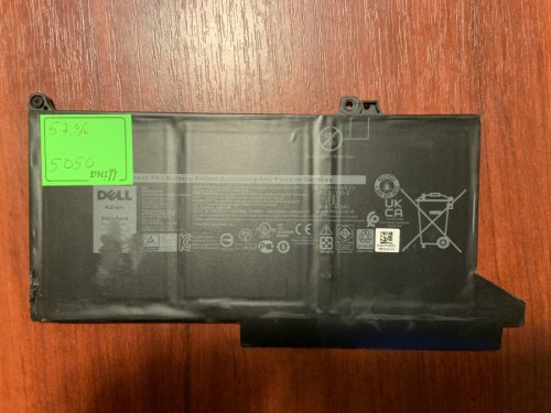 Акумулятор DELL DJ1J0 (знос 57%) для Latitude 7280/7290/7380/7390/7480/7490/E7280/E7290/E7380/E7484 Original
