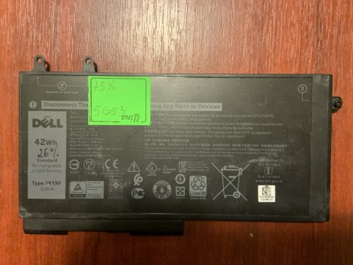Акумулятор Dell B5053 1V1XF (4GVMP), знос 75% для Latitude 5401/5501/5411/5410/5511/3540, Precision 3540/3550, Inspiron 7590/7591/7791 2-in-1 Original