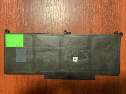Акумулятор DELL F3YGT (знос 56%) для Latitude 7280/7290/7380/7390/7480/7490/E7280/E7290/E7380/E7481 Original