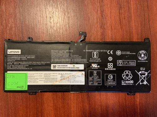 Акумулятор B5038 Lenovo L18D4PF0 (знос 23%) для ThinkBook 13s-IWL/13s-IML/14s-IWL/14s-IML/V540S Original