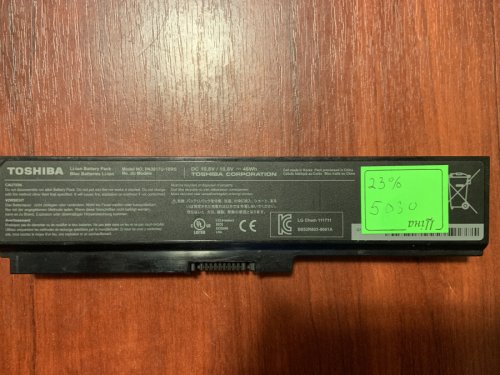 Акумулятор Toshiba PA3817U-1BRS для Satellite A655/A660/C600/C650/C655/L510/L600/L630, знос 23%, б/у Original