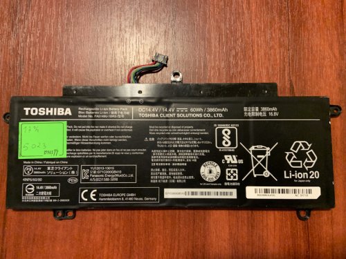 Акумулятор B5023 для Toshiba Tecra Z50-A-11H, Z40, Z50 (PA5149U-1BRS) знос 17% Original