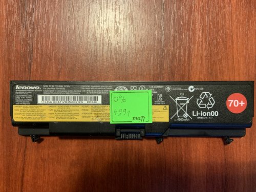 Акумулятор Lenovo 45N1005 (знос 0%) для ThinkPad T430/T530/W530/L430/L530/SL430/SL530 Original