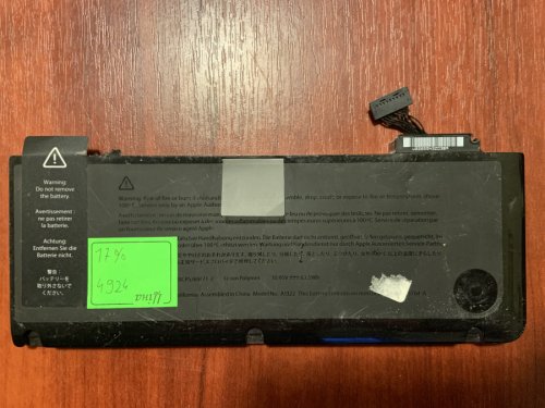 Акумулятор B4924 для MacBook Pro 13″ A1278 (2009–2012) A1322, знос 17% Original