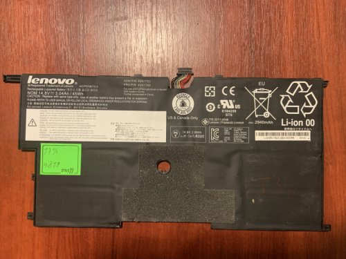 Акумулятор B4819 для Lenovo ThinkPad X1 Carbon G2 (2014), P/N 45N1700/45N1701/45N1702/45N1703, знос 17% Original