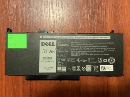 Акумулятор Dell G5M10 0% знос б/у для Latitude E5250/E5450/E5550/3160/3350 (8V5GX R9XM9 WYJC2 1KY05) Original