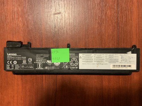 Акумулятор Lenovo SB10F46461/00HW023 для ThinkPad T460S, T470S (знос 27%) Original
