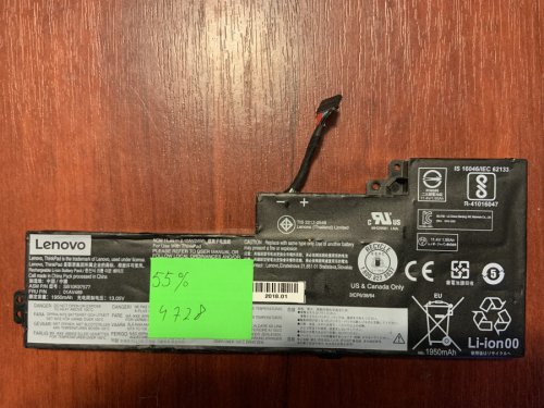 Акумулятор Lenovo SB10K97578 (знос 55%) для ThinkPad T470/T480/A475/A485/A285 Original
