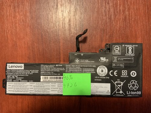 Акумулятор Lenovo SB10K97578 для ThinkPad T470/T480/A475/A485/A285, знос 46% Original