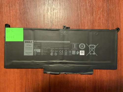 Акумулятор DELL F3YGT (знос 65%) для Latitude 7280/7290/7380/7390/7480/7490, E7280/E7290/E7380/E7481 Original
