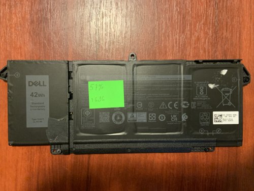 Акумулятор Dell 9JM71 знос 57% для Latitude 5320/7320/7420/7520 (заміна HDGJ8,MHR4G,7FMXV,TN2GY,4M1JN,1PP63) Original