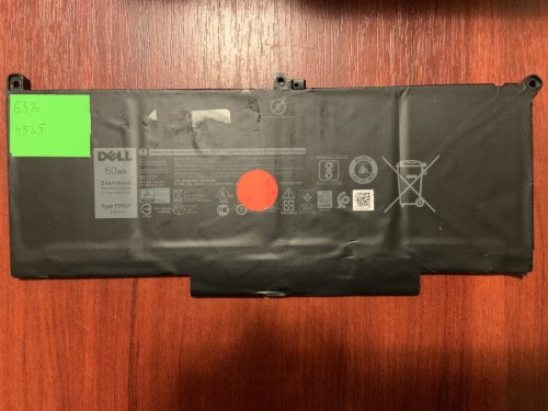 Акумулятор DELL F3YGT B4565 (знос 63%) для Latitude 7280/7290/7380/7390/7480/7490, E7280/E7290/E7380/E7480/E7488 Original