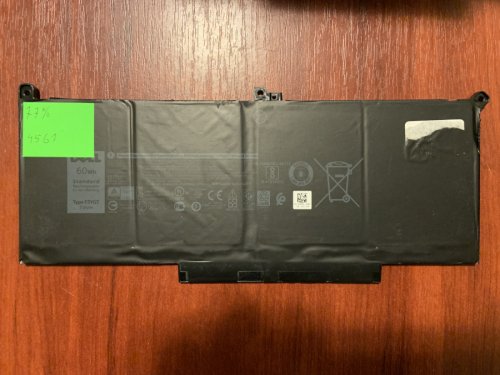 Акумулятор B4561 DELL F3YGT (знос 77%) для Latitude 7280/7290/7380/7390/7480/7490, E7280/E7290/E7380/E7480/E7484 Original