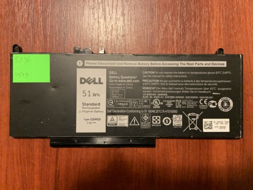 Акумулятор Dell G5M10 (B4549) знос 53% для Latitude E5250/E5450/E5550/3160/3350 Original