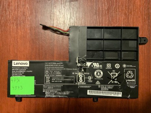 Акумулятор B4543 для Lenovo Yoga 510-15ISK/510-15IKB/510-14AST/510-14IKB/510-14ISK (L15L2PB1, знос 47%) Original