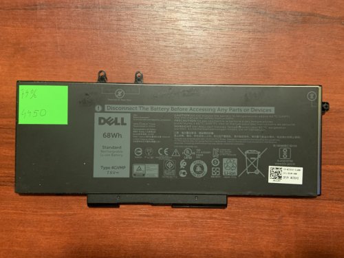 Акумулятор Dell B4450 3HWPP (знос 74%) для Latitude 5401/5501/5411/5410/5511/Precision 3540/3550 Original