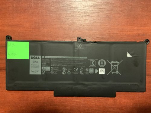 Акумулятор DELL F3YGT (знос 72%) для Latitude 7280/7290/7380/7390/7480/7490, E7280/E7290/E7380/E7483 Original
