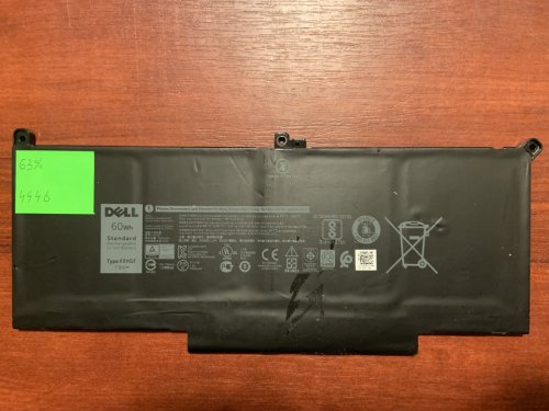 Акумулятор DELL F3YGT (знос 63%) для Latitude 7280/7290/7380/7390/7480/7490, E7280/E7290/E7380/E7482 Original